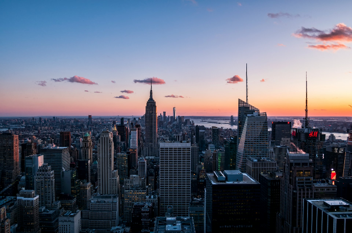 high-rise building during blue hour